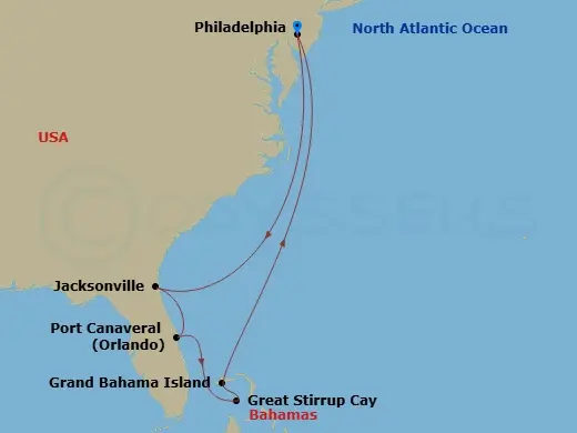 Itinerary schematic diagram
