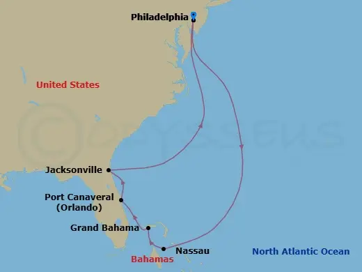 Itinerary schematic diagram