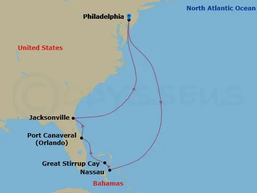 Itinerary schematic diagram