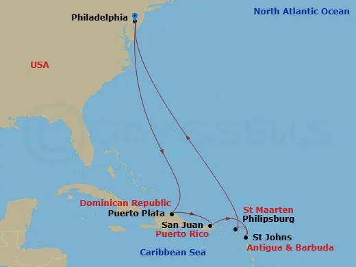 Itinerary schematic diagram