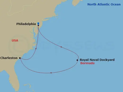 Itinerary schematic diagram