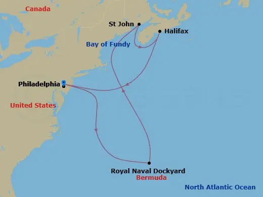 Itinerary schematic diagram