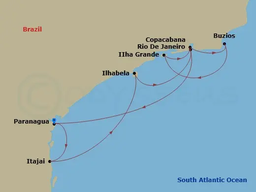 Itinerary schematic diagram