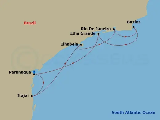 Itinerary schematic diagram