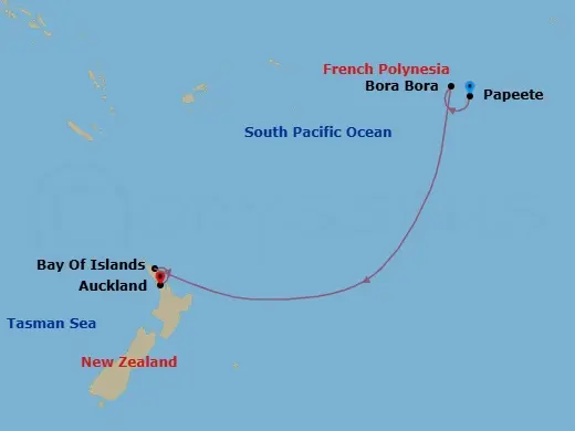 Itinerary schematic diagram