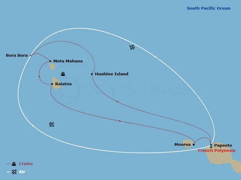 Itinerary schematic diagram