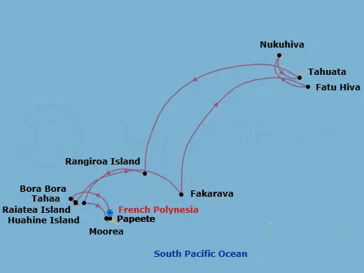 Itinerary schematic diagram
