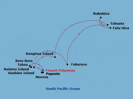 Itinerary schematic diagram