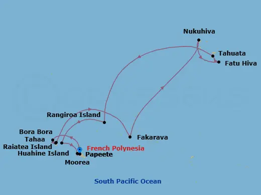 Itinerary schematic diagram