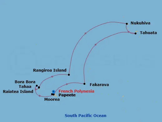 Itinerary schematic diagram
