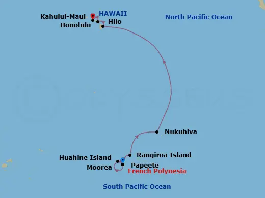 Itinerary schematic diagram