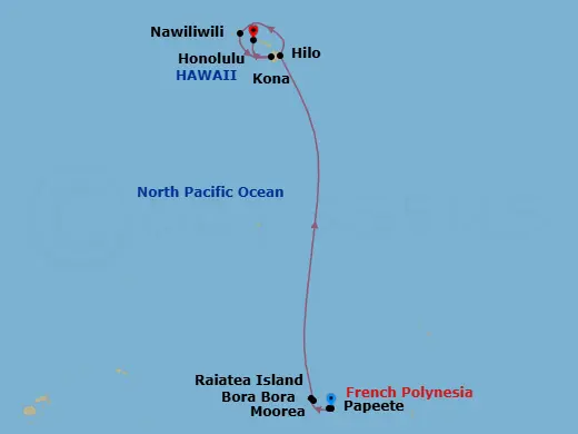 Itinerary schematic diagram