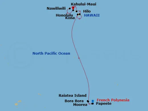 Itinerary schematic diagram