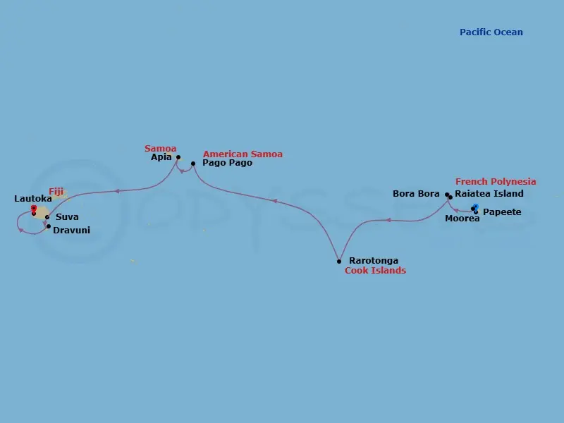Itinerary schematic diagram