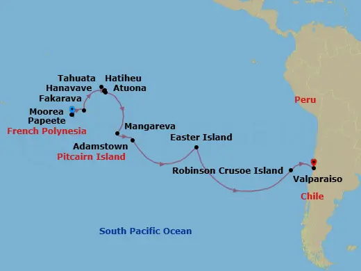 Itinerary schematic diagram