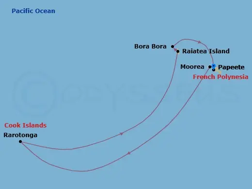 Itinerary schematic diagram