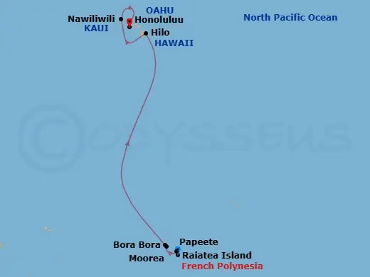 Itinerary schematic diagram