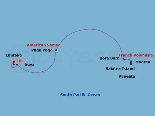 Itinerary schematic diagram