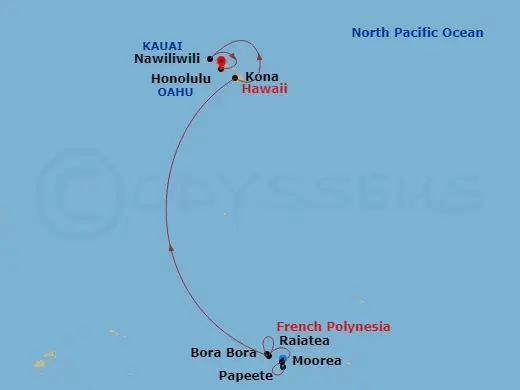 Itinerary schematic diagram