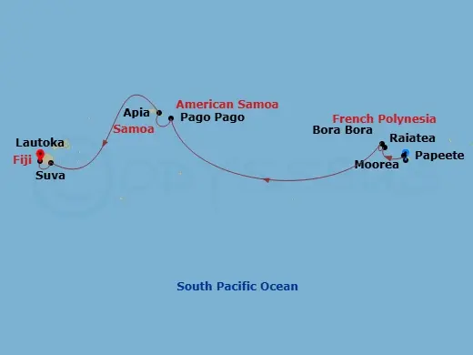 Itinerary schematic diagram