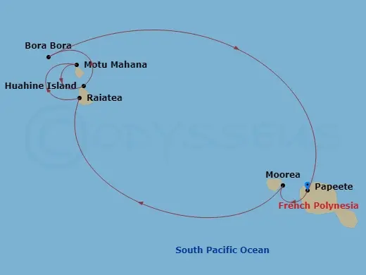 Itinerary schematic diagram