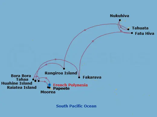 Itinerary schematic diagram