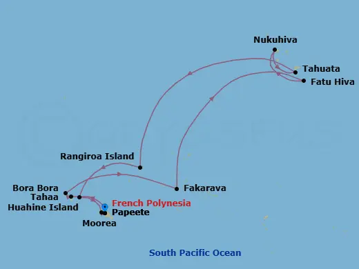 Itinerary schematic diagram