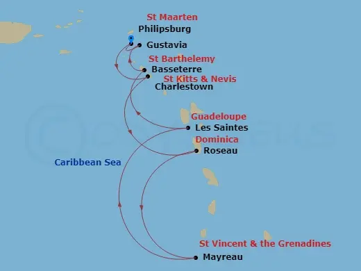 Itinerary schematic diagram