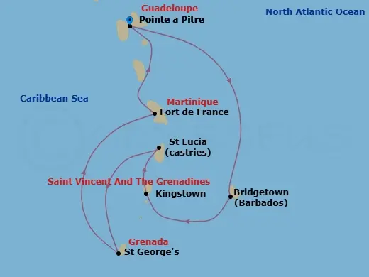 Itinerary schematic diagram
