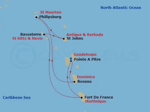 Itinerary schematic diagram