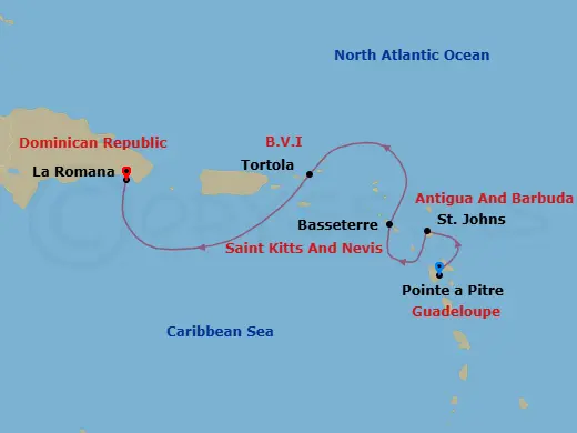 Itinerary schematic diagram