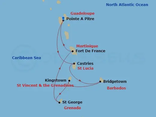 Itinerary schematic diagram
