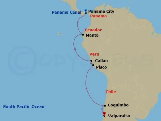 Itinerary schematic diagram