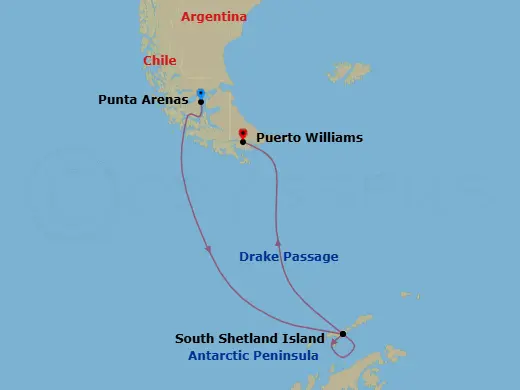Itinerary schematic diagram