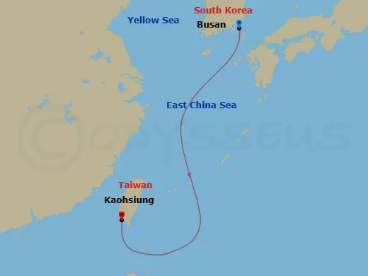 Itinerary schematic diagram