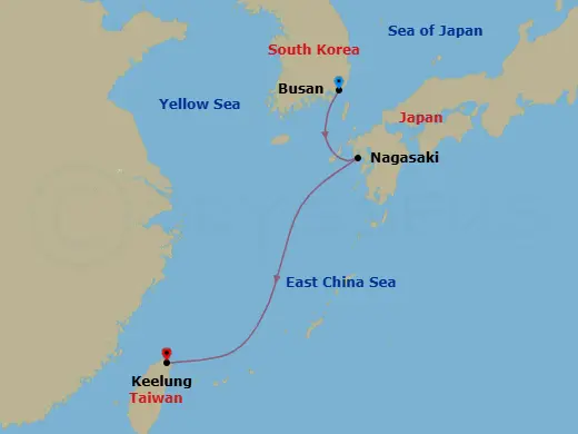 Itinerary schematic diagram