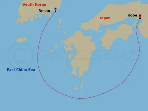 Itinerary schematic diagram
