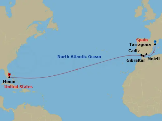 Itinerary schematic diagram