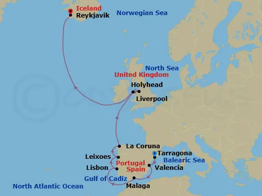 Itinerary schematic diagram