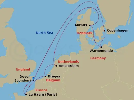 Itinerary schematic diagram