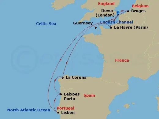 Itinerary schematic diagram