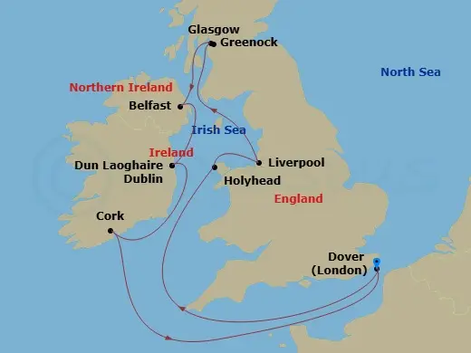 Itinerary schematic diagram