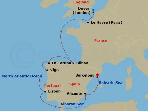 Itinerary schematic diagram