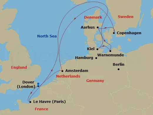 Itinerary schematic diagram