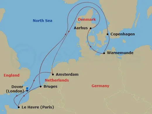Itinerary schematic diagram