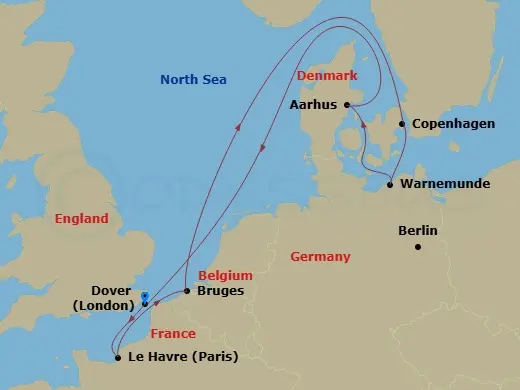 Itinerary schematic diagram