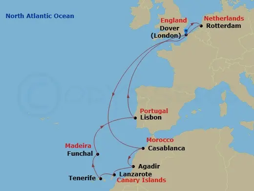 Itinerary schematic diagram