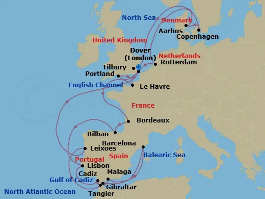 Itinerary schematic diagram