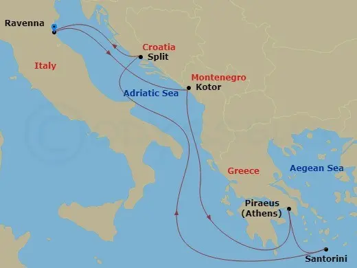 Itinerary schematic diagram