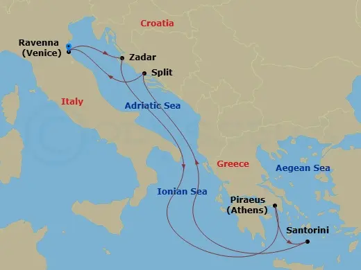 Itinerary schematic diagram